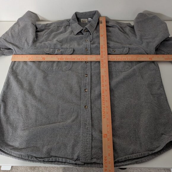 Vintage Five Brother Flannel Tallman Shirt Mens Size 2XL Gray Button Front - Picture 7 of 9